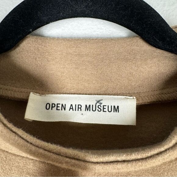 Garmentory Open Air Museum Wool Oslo Mock Neck Sweater Camel Sustainable Small - Picture 3 of 6